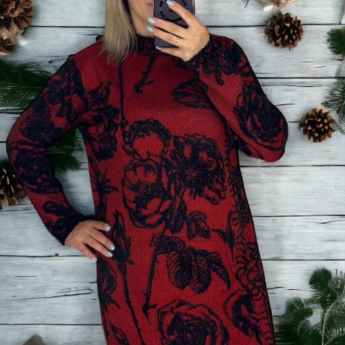 Платье LeVisha (48-52) 26280 red (деми) LeVisha 26280 red