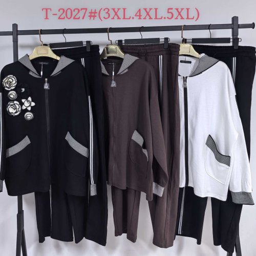 Костюм спорт Saint Wish (3XL-5XL) T2027 white (деми) Saint Wish T2027 white