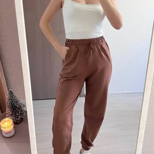 Штаны спорт FSN (44-48) 0011 brown (деми) FSN 0011 brown