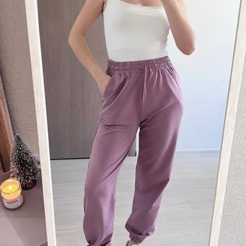 Штаны спорт FSN (44-50) 0011 powder (деми) FSN 0011 powder