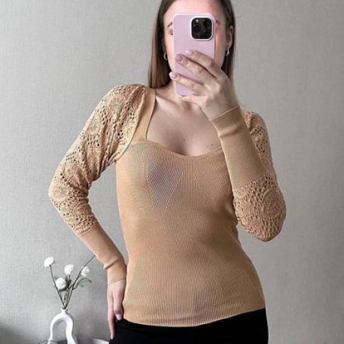 Свитер FSN (42-46) 1398 beige (деми) FSN 1398 beige