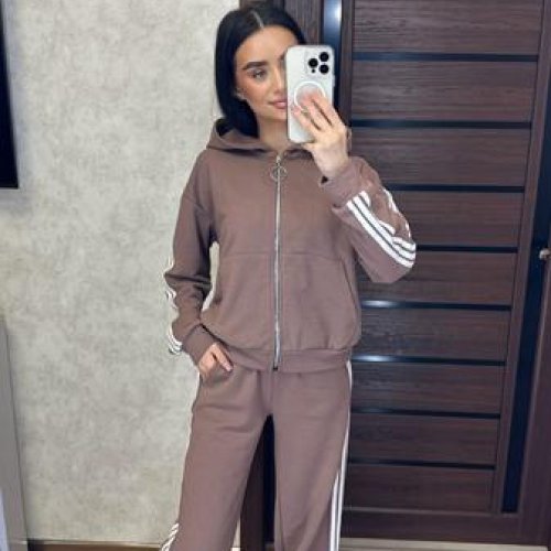 Костюм спорт Valentina (42-56) 033-034 brown (деми) Valentina 033-034 brown