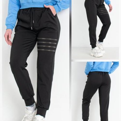 Штаны спорт Hoan (2XL-6XL) 9670-9 black (деми) Hoan 9670-9 black