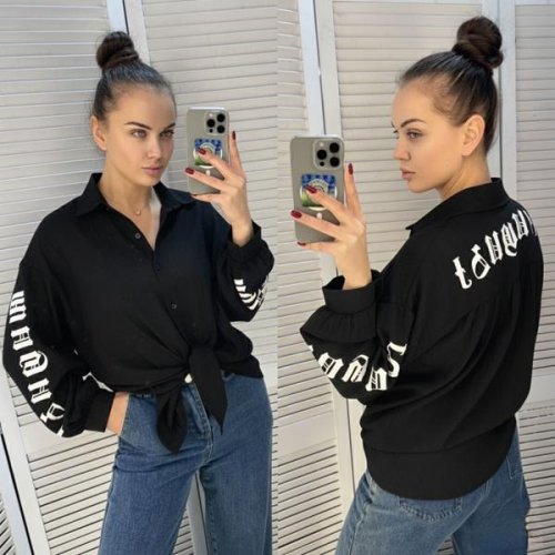 Рубашка Lora (one size) LR1007 pink (деми) Lora LR1007 pink