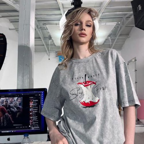 Футболка Lora (one size) LR1059 grey (лето) Lora LR1059 grey