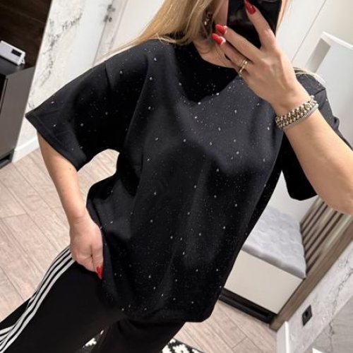 Футболка Lora (one size) LR1066 black (лето) Lora LR1066 black