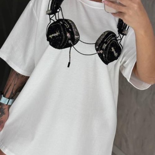 Футболка Lora (one size) LR1073 white (лето) Lora LR1073 white