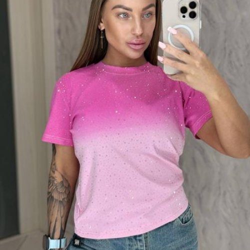 Футболка Lora (one size) LR1074 pink (лето) Lora LR1074 pink