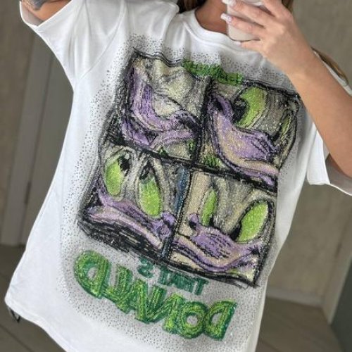 Футболка Lora (one size) LR1082 white (лето) Lora LR1082 white