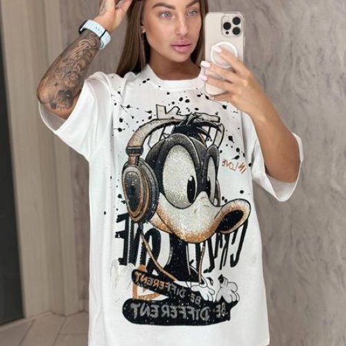 Футболка Lora (one size) LR1085 white (лето) Lora LR1085 white