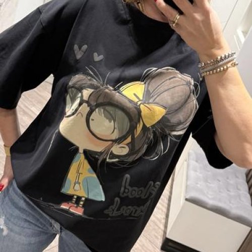 Футболка Lora (one size) LR1087 black (лето) Lora LR1087 black