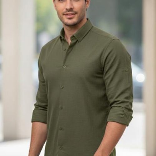 Рубашка Mary Poppins (S-2XL) 7188 khaki (деми) Mary Poppins 7188 khaki