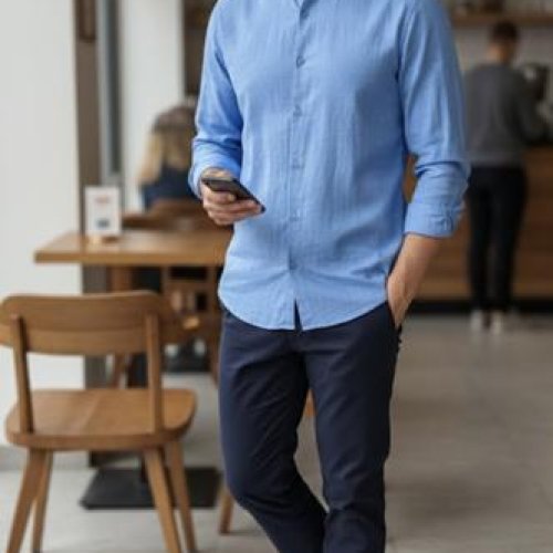 Рубашка Mary Poppins (S-2XL) 7190 l.blue (деми) Mary Poppins 7190 l.blue