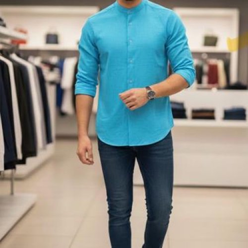 Рубашка Mary Poppins (S-2XL) 7194 l.blue (деми) Mary Poppins 7194 l.blue