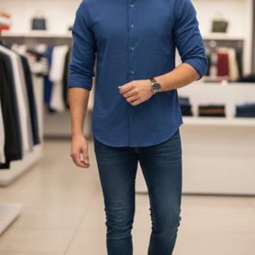 Рубашка Mary Poppins (S-2XL) 7195 blue (деми) Mary Poppins 7195 blue