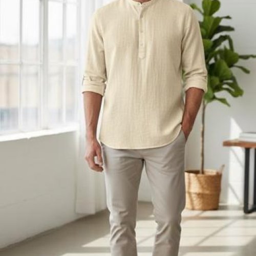 Рубашка Mary Poppins (XL-5XL) 7196 beige (деми) Mary Poppins 7196 beige