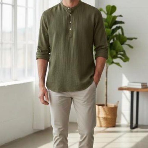 Рубашка Mary Poppins (S-2XL) 7197 khaki (деми) Mary Poppins 7197 khaki