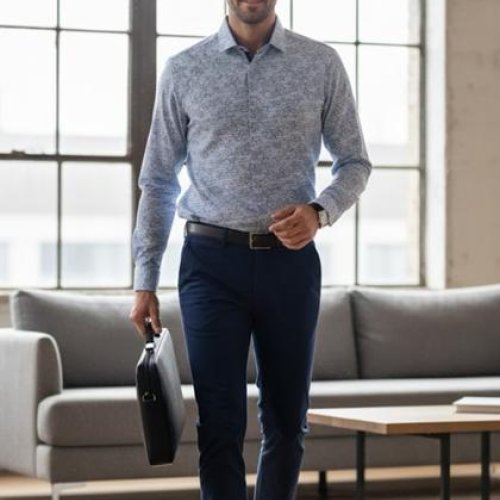 Рубашка Mary Poppins (S-2XL) 7212 l.blue (деми) Mary Poppins 7212 l.blue