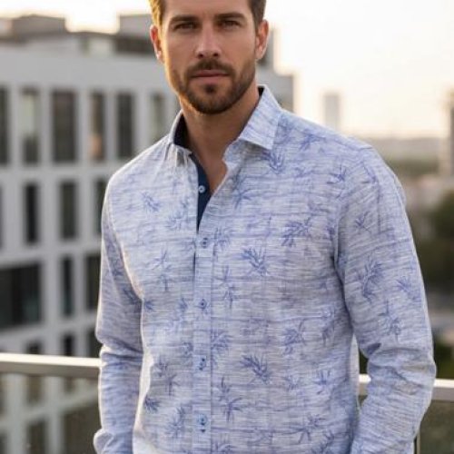 Рубашка Mary Poppins (S-2XL) 7214 l.blue (деми) Mary Poppins 7214 l.blue