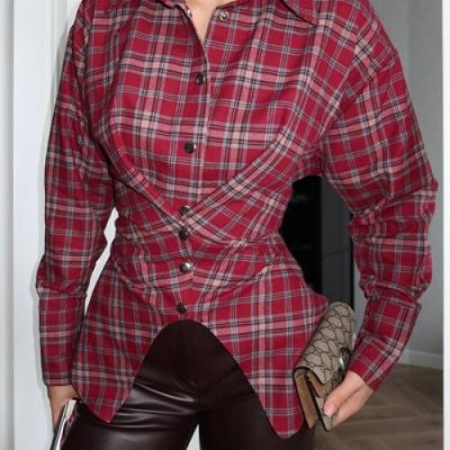 Рубашка Style Nadezhda (S-L) 033 wine (деми) Style Nadezhda 033 wine