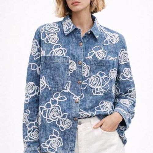 Рубашка Style Nadezhda (48-52) 2025-12 blue (деми) Style Nadezhda 2025-12 blue