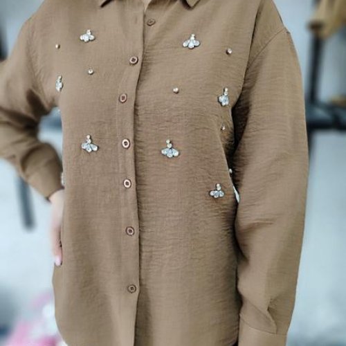 Рубашка MMC clothes (42-48) 2913 brown (деми) MMC clothes 2913 brown