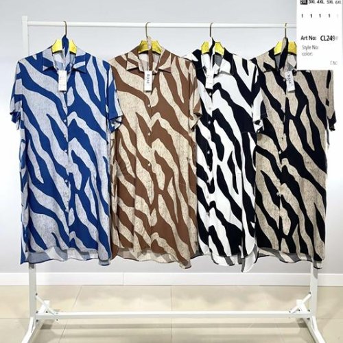 Платье BASE (2XL-6XL) CL249 blue (лето) BASE CL249 blue