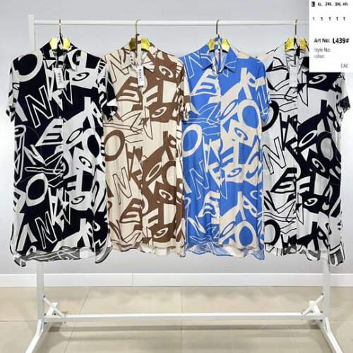 Платье BASE (L-4XL) CL439 l.blue (лето) BASE CL439 l.blue