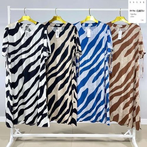 Платье BASE (2XL-6XL) CL8078 beige-black (лето) BASE CL8078 beige-black