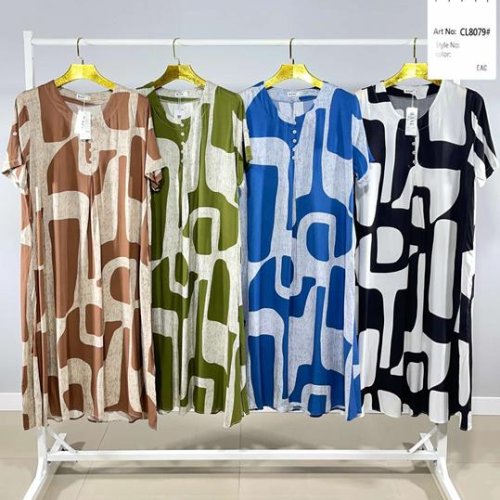 Платье BASE (2XL-6XL) CL8079 green (лето) BASE CL8079 green