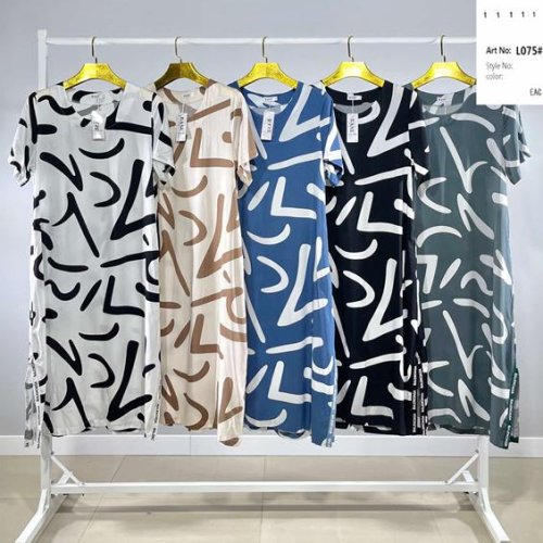 Платье BASE (L-4XL) L075 l.blue (лето) BASE L075 l.blue