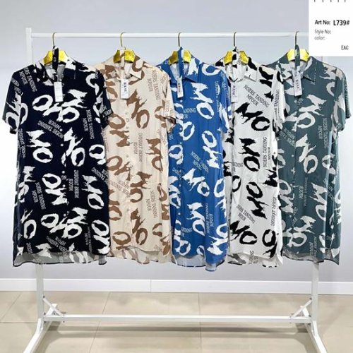 Платье BASE (L-4XL) L739 blue (лето) BASE L739 blue