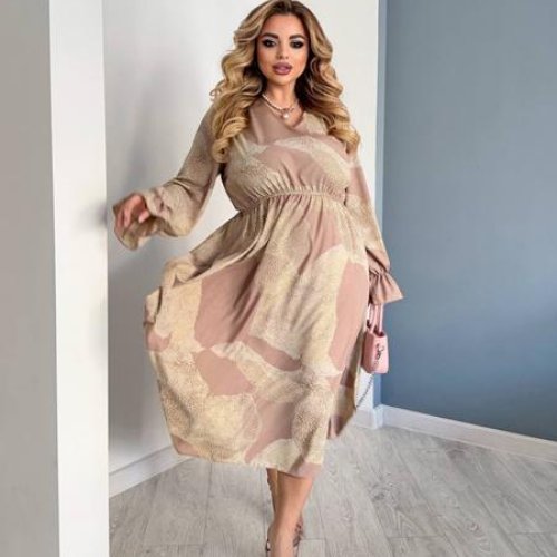 Платье Adam&Eva (50-60) 246 beige (деми) Adam&Eva 246 beige