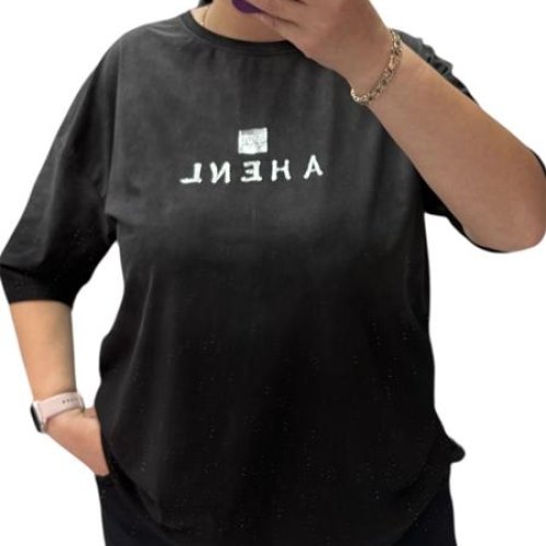 Футболка Elena&Vika (46-58) 25108 black (лето) Elena&Vika 25108 black