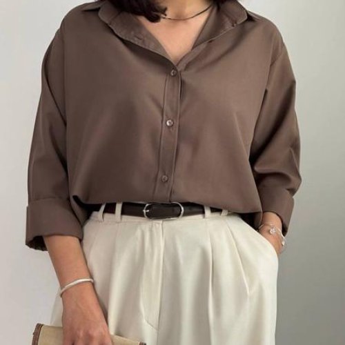 Блузка Femzone (42-58) 1183 l.brown (деми) Femzone 1183 l.brown