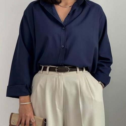 Блузка Femzone (42-58) 1183 navy (деми) Femzone 1183 navy