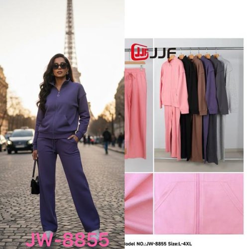 Костюм спорт JJF (L-4XL) 8855 pink (деми) JJF 8855 pink