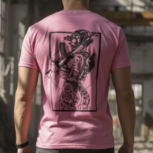 Футболка Madoka (M-3XL) 1330 pink (лето) Madoka 1330 pink