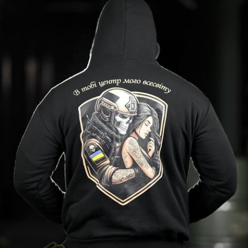 Худи Madoka (M-3XL) 1338 black (деми) Madoka 1338 black