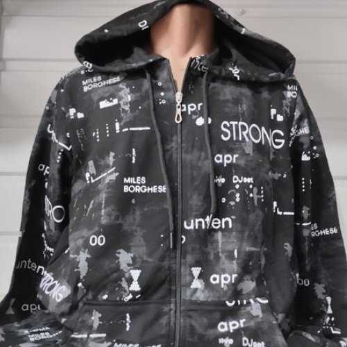 Кофта спорт Panda (S-2XL) 1463 black (деми) Panda 1463 black