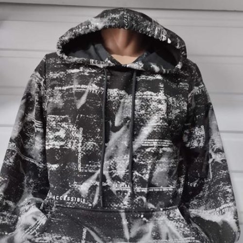 Худи Panda (S-2XL) 1467 black (деми) Panda 1467 black