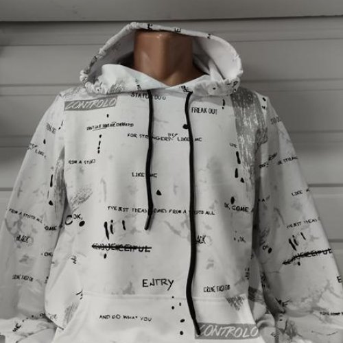 Худи Panda (S-2XL) 1474 white (деми) Panda 1474 white