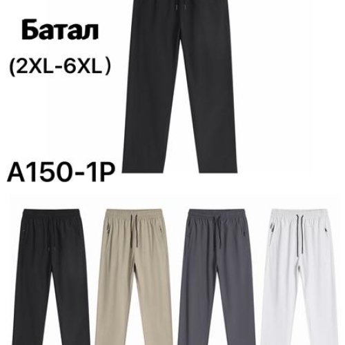 Штаны спорт LiOpt (2XL-6XL) A150-1P l.grey (деми) LiOpt A150-1P l.grey