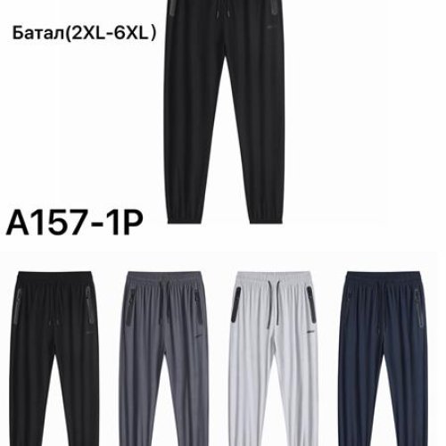 Штаны спорт LiOpt (2XL-6XL) A157-1P d.grey (деми) LiOpt A157-1P d.grey