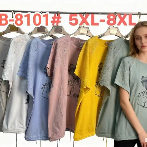 Футболка Monarlir (5XL-8XL) B8101 pink (лето) Monarlir B8101 pink