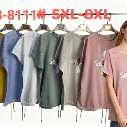 Футболка Monarlir (5XL-8XL) B8111 pink (лето) Monarlir B8111 pink