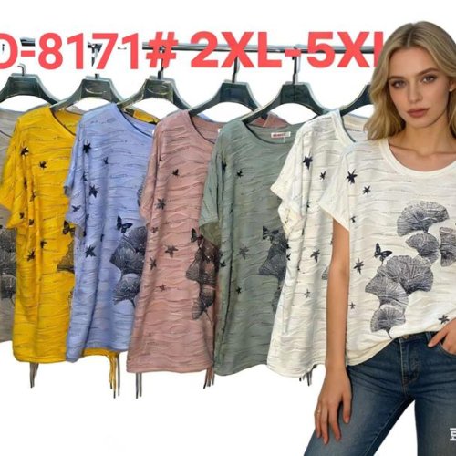 Футболка Monarlir (2XL-5XL) D8171 white (лето) Monarlir D8171 white