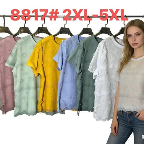 Футболка Monarlir (2XL-5XL) 8817 pink (лето) Monarlir 8817 pink