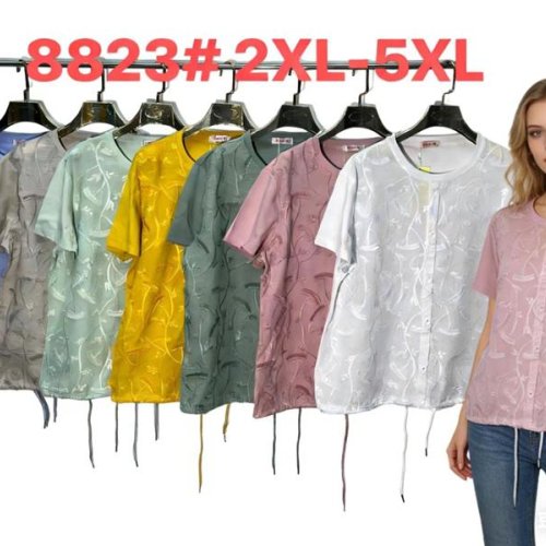 Футболка Monarlir (2XL-5XL) 8823 l.green (лето) Monarlir 8823 l.green