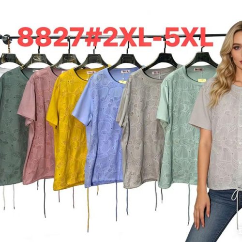 Футболка Monarlir (2XL-5XL) 8827 blue (лето) Monarlir 8827 blue